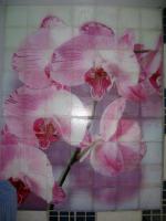 Tempered glass Floral/effects size: 31/2'x5'